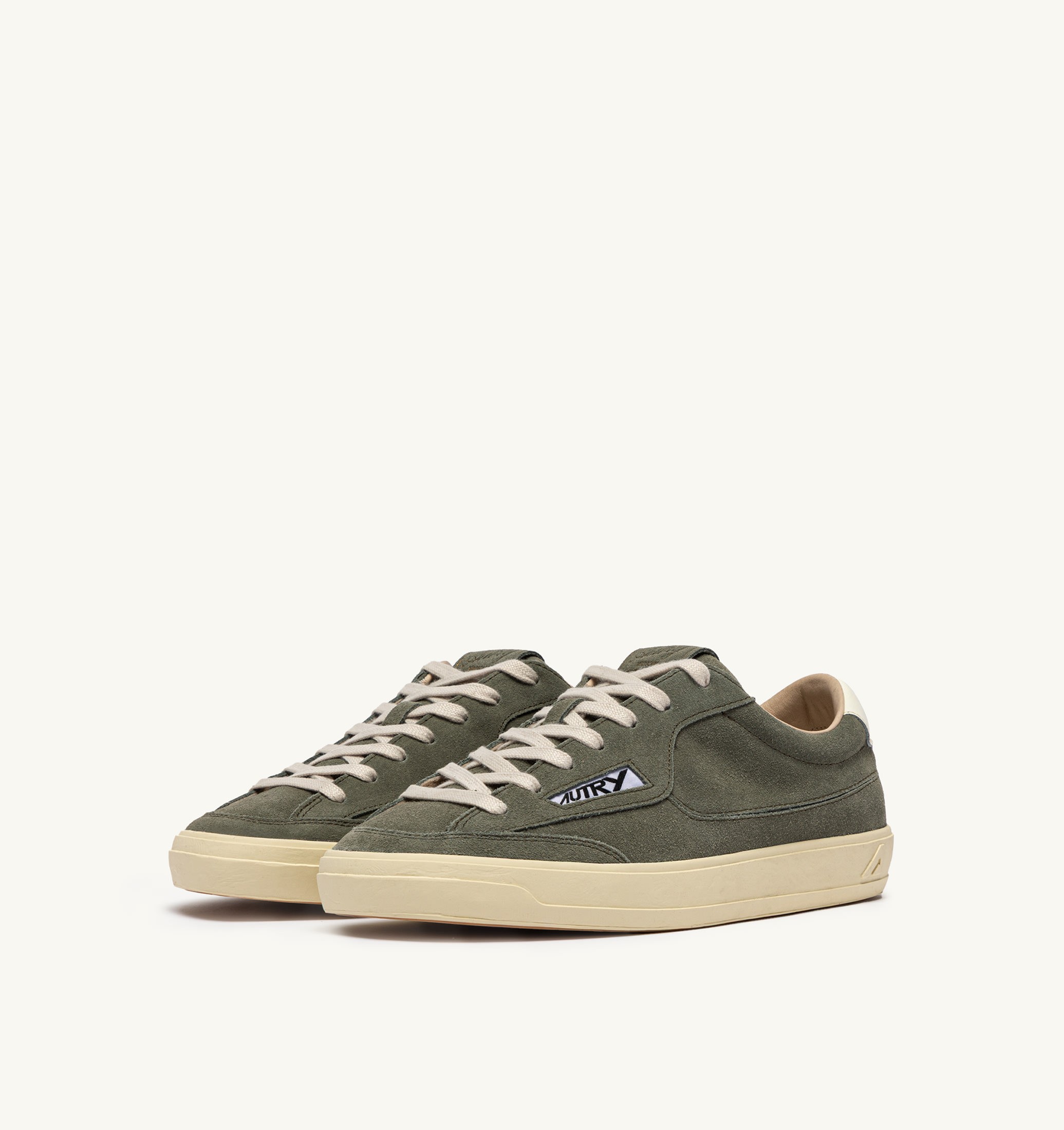SNEAKERS WINDSCAPE LOW IN SUEDE SMOKED GREEN E MARSHMALLOW