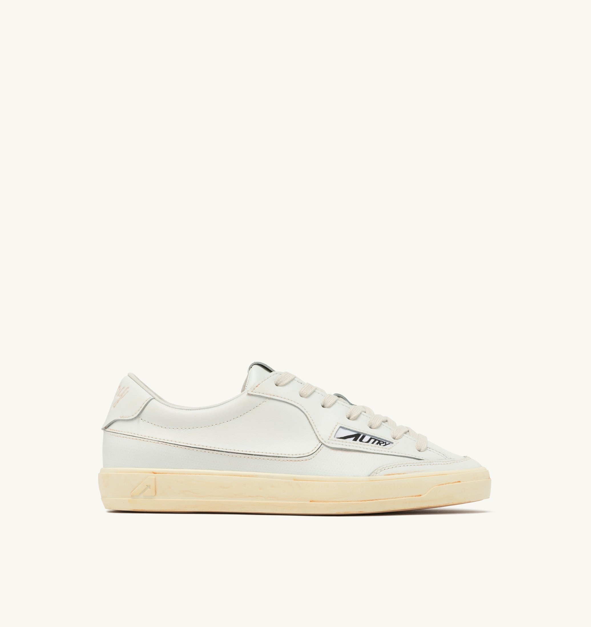 SNEAKERS WINDSCAPE LOW SUPER VINTAGE IN PELLE BIANCA