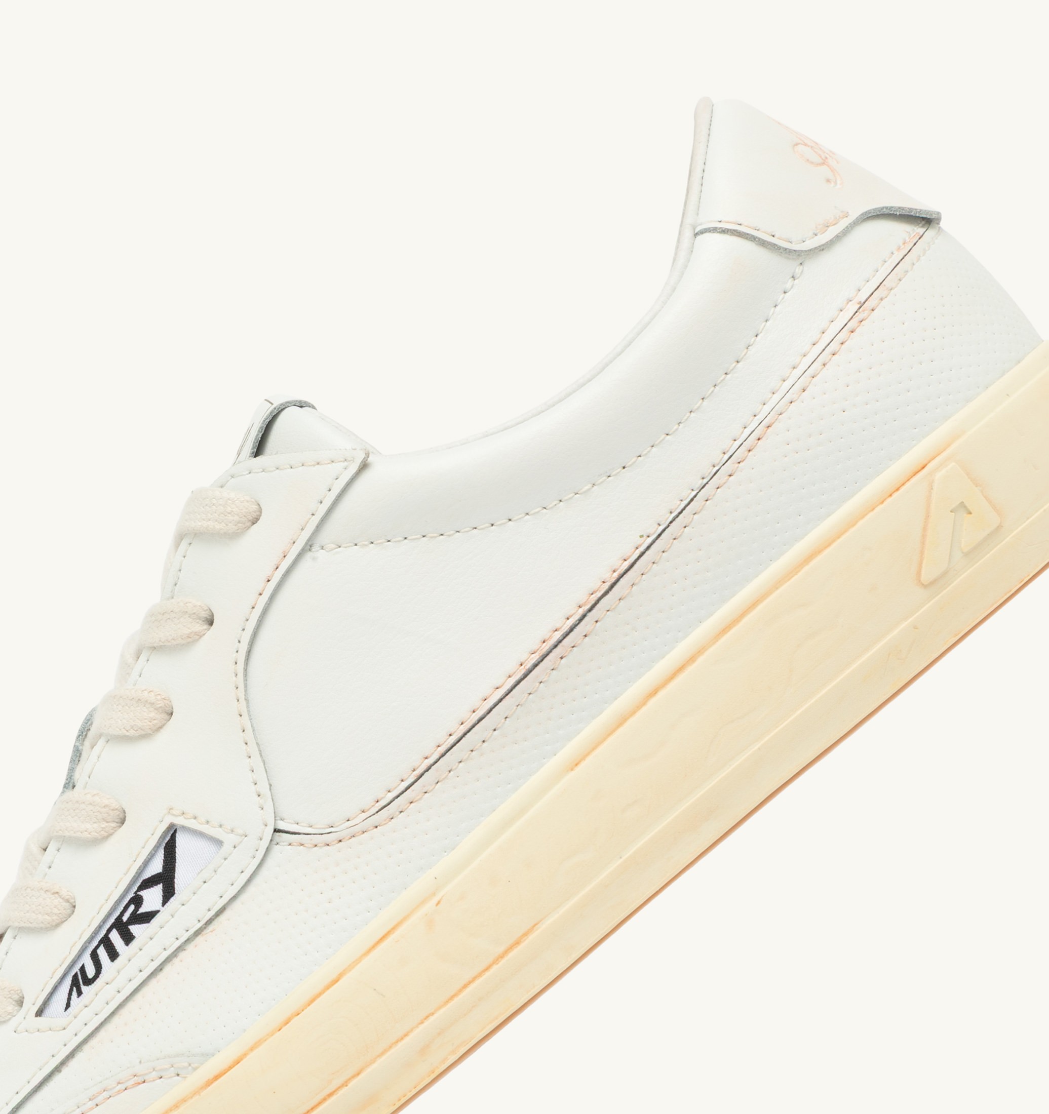 SNEAKERS WINDSCAPE LOW SUPER VINTAGE IN PELLE BIANCA