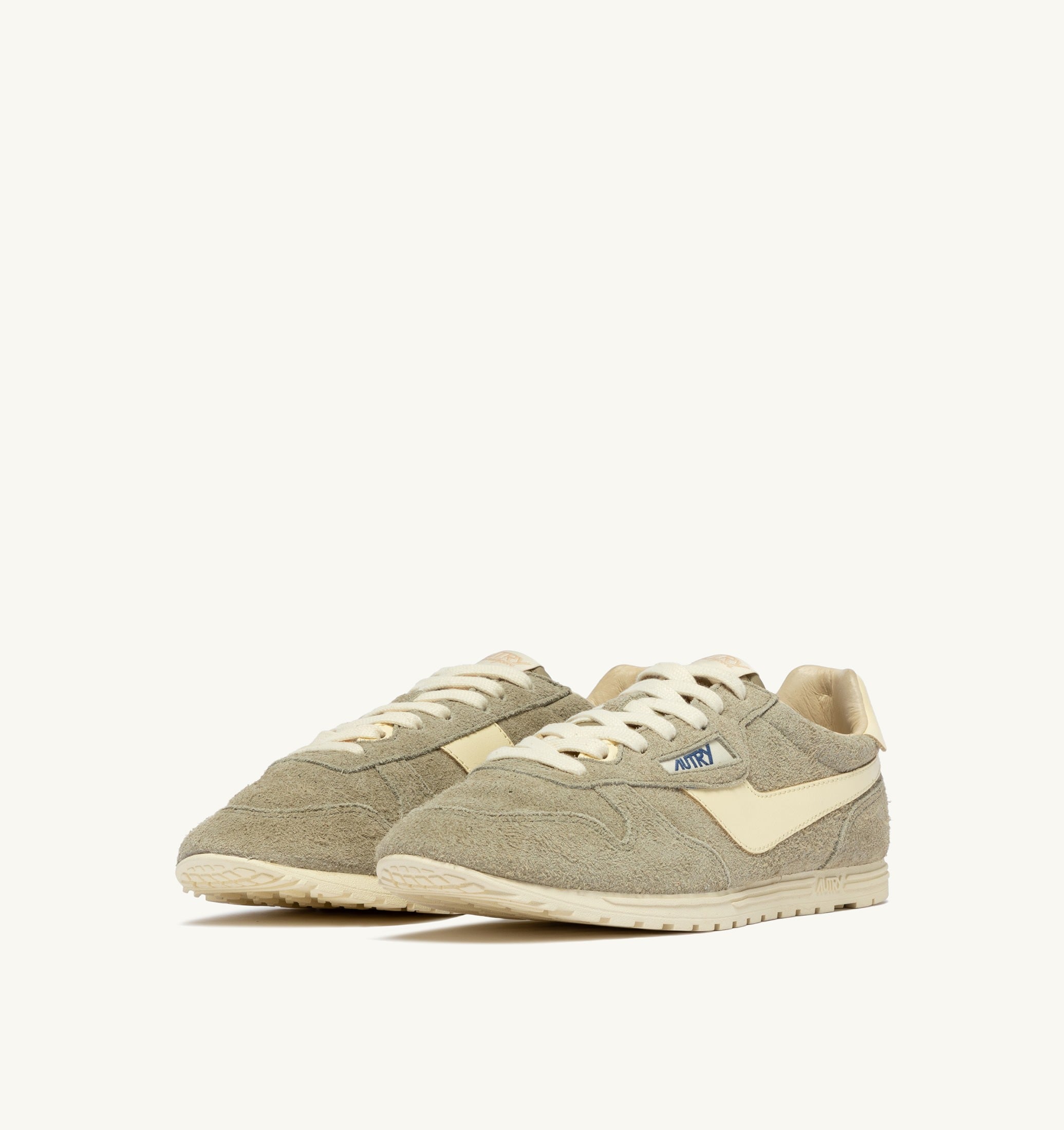 SNEAKERS WINDSPIN IN SUEDE E PELLE GRAY GREEN E RUTABAGA