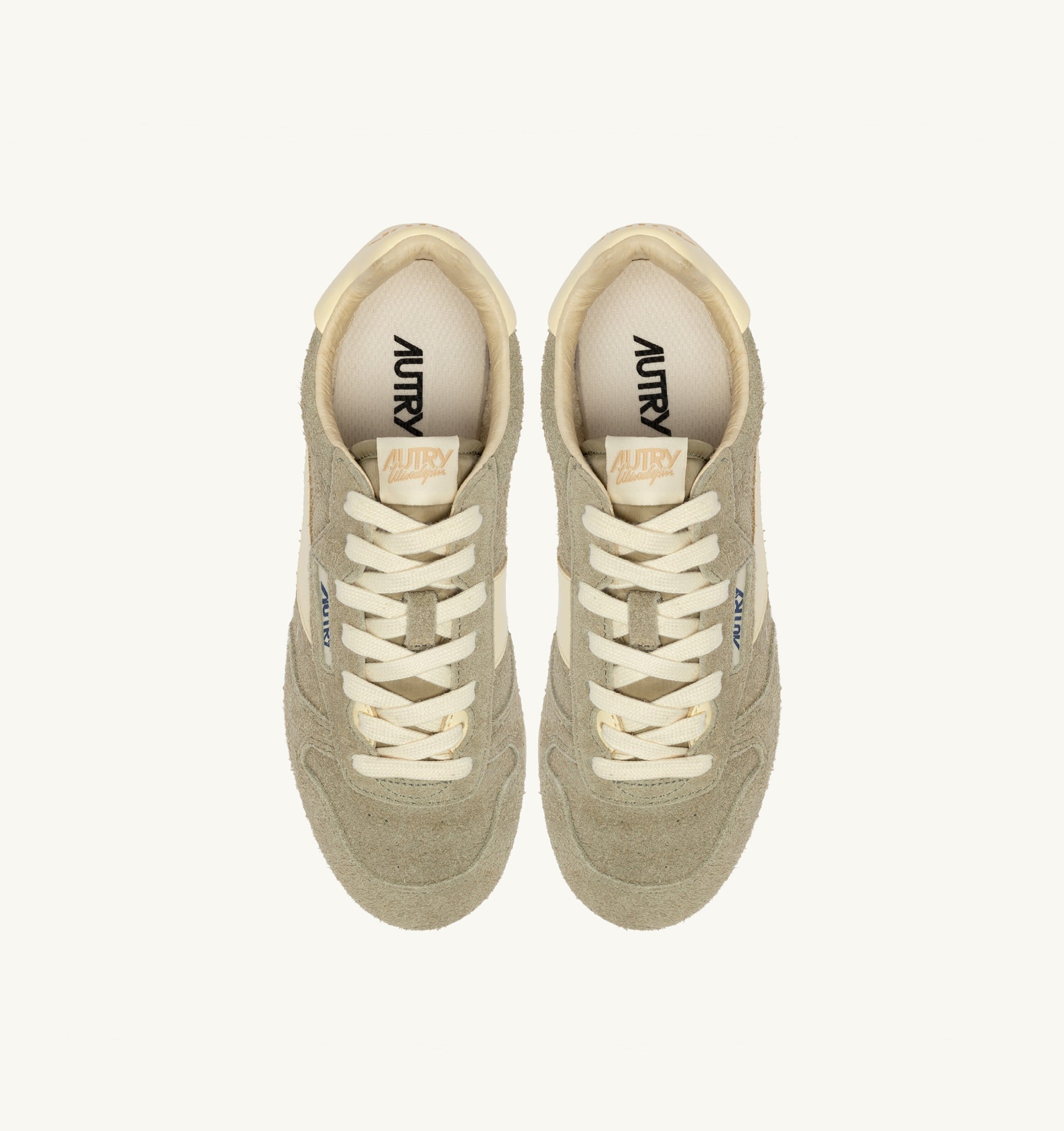 SNEAKERS WINDSPIN IN SUEDE E PELLE GRAY GREEN E RUTABAGA