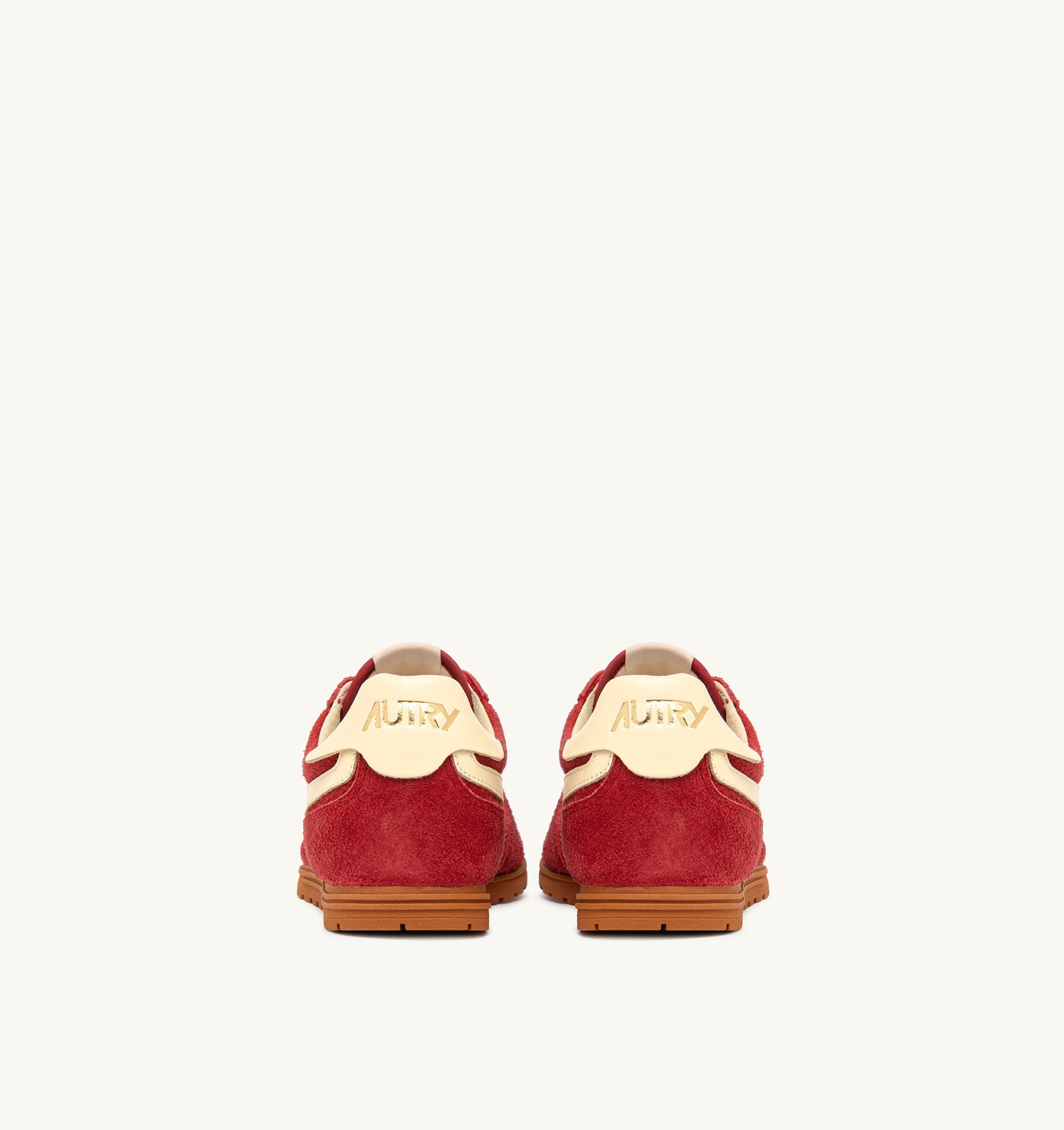 SNEAKERS WINDSPIN IN SUEDE E PELLE IMPERIAL RED E RUTABAGA