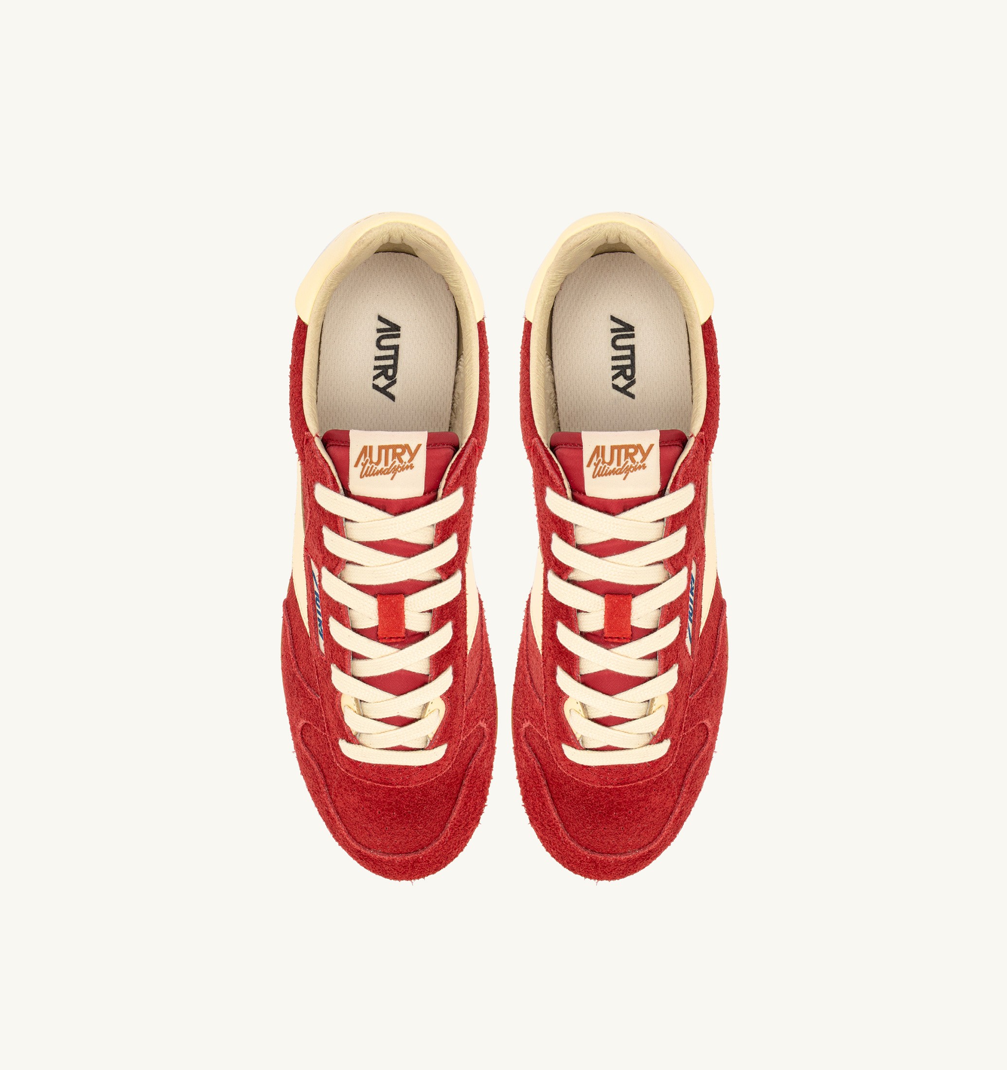 SNEAKERS WINDSPIN IN SUEDE E PELLE IMPERIAL RED E RUTABAGA